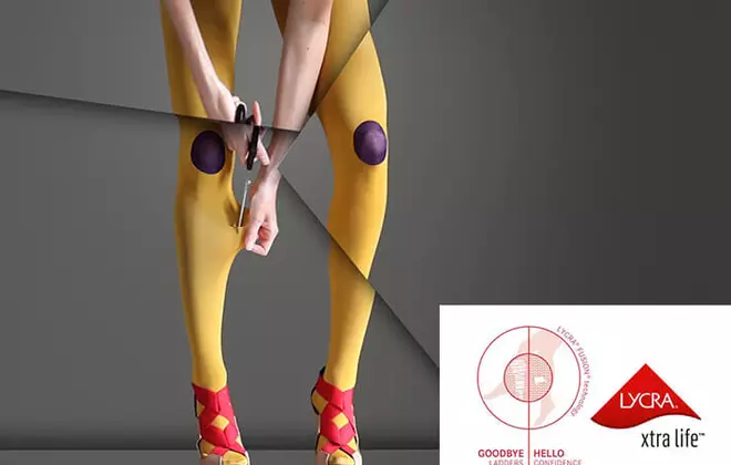 LYCRA® FUSION™ technology is a spandex (elastane) fiber that stops hosiery snags from turning into runs and ladders.